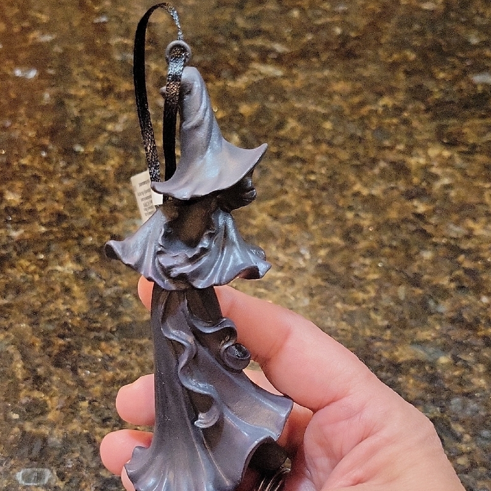 Cracker Barrel Silver/Black Witch Ornament - Picture 7 of 7